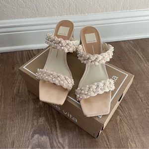 Dolce Vita Paily Pearl Heels in Vanilla Pearls (Women’s Size 9.5)